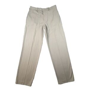 Perry Ellis Portfolio Men's 34x34 Khaki Flat Front Business Slacks SEE DESCRIPTI